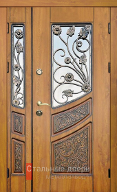 Стальная дверь Парадная дверь №411 с отделкой Массив дуба
