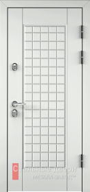 Стальная дверь Дверь с МДФ белого цвета №12 с отделкой МДФ ПВХ