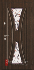 Стальная дверь Дверь с стеклом №14 с отделкой МДФ ПВХ