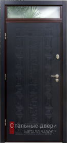 Стальная дверь С фрамугой №1 с отделкой МДФ ПВХ