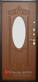 Стальная дверь С зеркалом №70 с отделкой МДФ ПВХ
