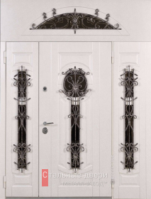 Стальная дверь С фрамугой №34 с отделкой МДФ ПВХ
